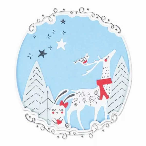 Sizzix • Framelits stanzschablone with stamps Animal frame
