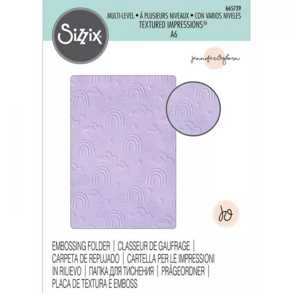 Sizzix, Multi-Level Textured Impressions by Jennifer Ogborn Rainbow Sky