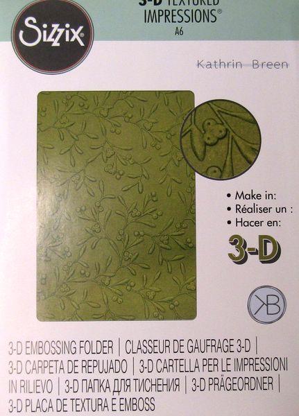 Sizzix, 3D Textured Impressions Delicate Mistletoe