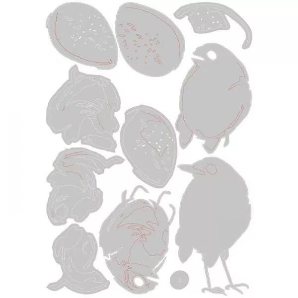 Sizzix • Thinlits die set Bird & egg colorize