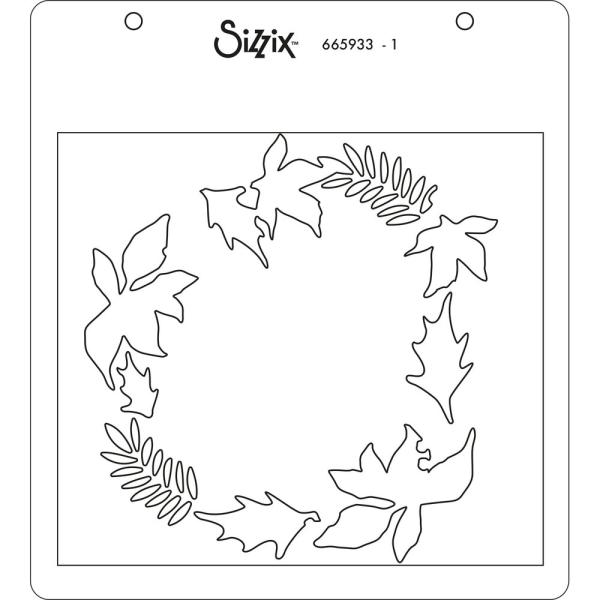 Sizzix, Layered Stencils by Lisa Jones Holly Wreath