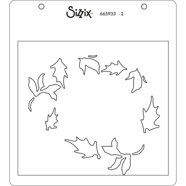 Sizzix, Layered Stencils by Lisa Jones Holly Wreath