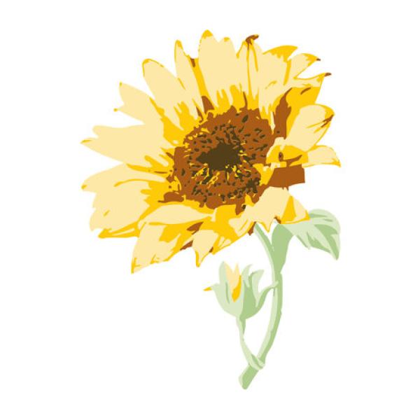 Sizzix, Layered Stamps Sunflower Stem