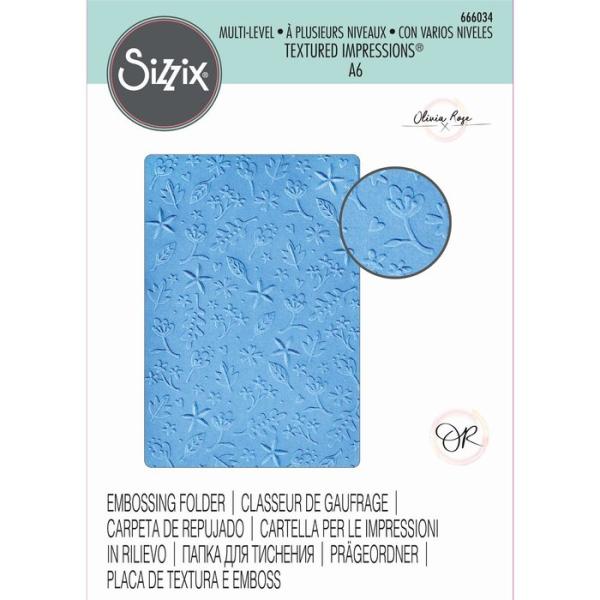 Sizzix • Multi-level Textured Impressions Embossing Folder Drifting Leaves