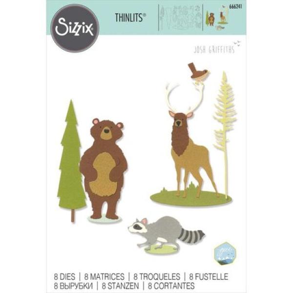 Sizzix, Thinlits Die by Josh Griffiths Forest Animals #2