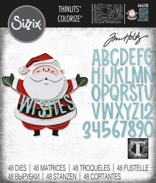 Sizzix, Thinlits Colorize by Tim Holtz Santa Greetings