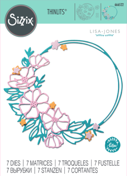 Sizzix, Thinlits Die by Lisa Jones Floral Round