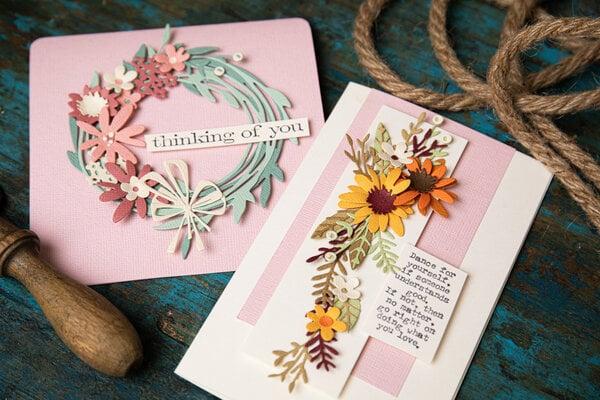 Sizzix, Thinlits Die by Tim Holtz Vault Funky Floral Wreath