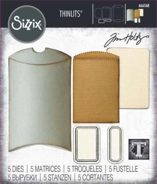 Sizzix, Thinlits Die by Tim Holtz Vault Pillow Box + Bag