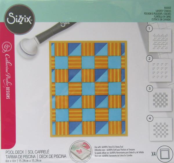 Sizzix, Layered Stencils by Catherine Pooler Pool Deck