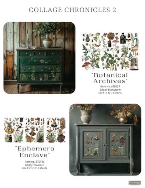 Re-Design with Prima, Botanical Archives 6x12 Inch Small Transfers