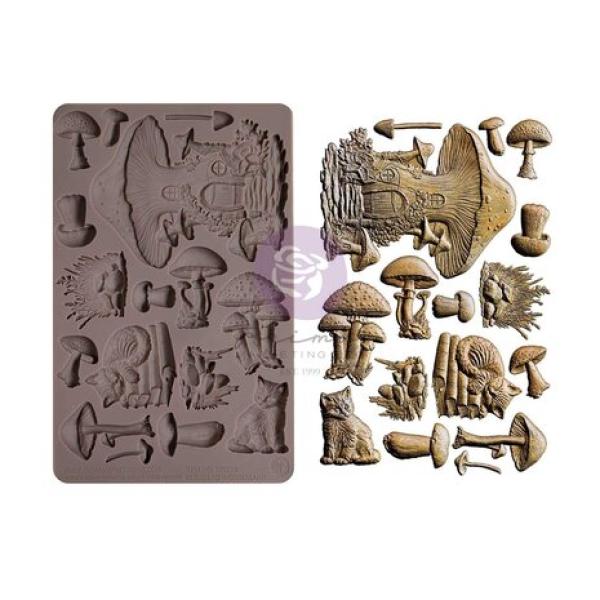 Re-Design with Prima, Return To Wonderland Mould Fairlyland Fungi
