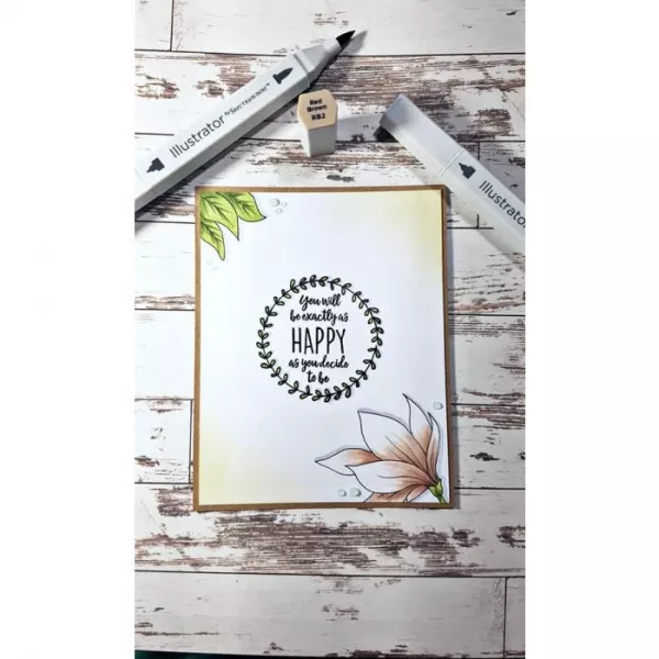 Crafter's Companion Clear Acrylic Stamp - Happy as you Decide