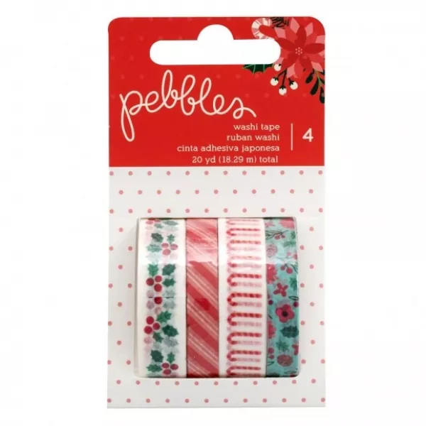 Pebbles Cozy & Bright washi tape x4