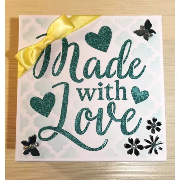 Sara Signature Crafty Fun Stencil - Made with Love, Crafters Companion