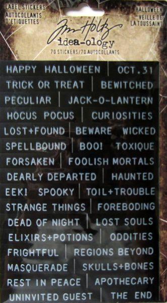 idea-ology, Tim Holtz Halloween Label Sticker
