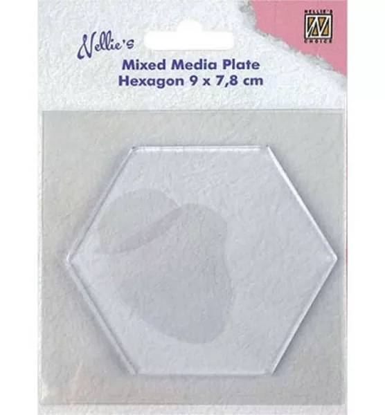 Gelli Printing Plates Hexagon, Hexagon-shape, Mixed Media, Nellies Choice