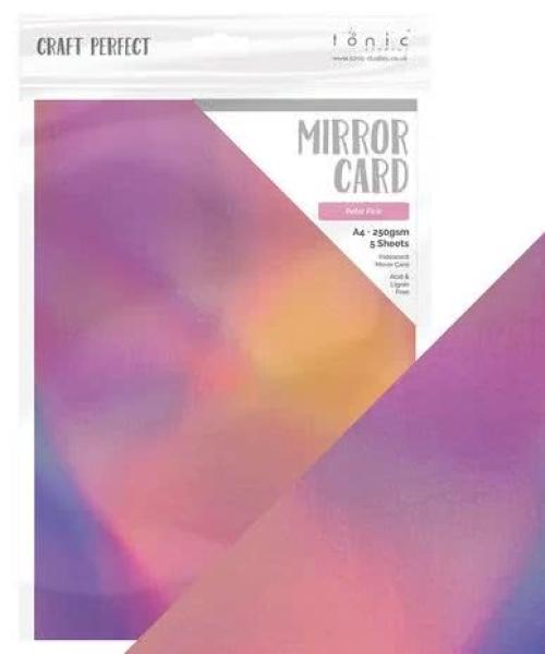 Tonic Studios, Mirror Card A4 Irridescent Petal Pink
