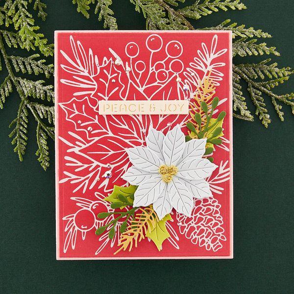 Spellbinders, Christmas Florals Die and Stencil Bundle