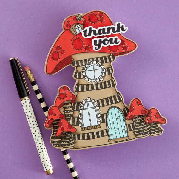 Spellbinders, Toadstool Tales Stamp and Die Bundle by Dyan Reaveley