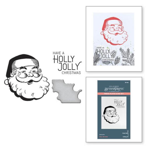 Spellbinders, Holly Jolly Santa Press Plate & Die Set