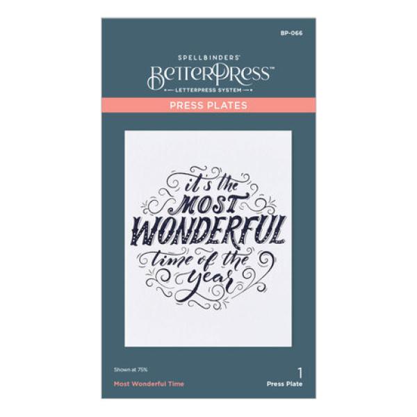 Spellbinders, Most Wonderful Time Press Plate