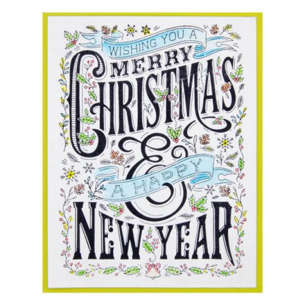 Spellbinders, Merry Christmas & Happy New Year Press Plate