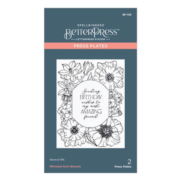 Spellbinders, BetterPress Mirrored Arch Blooms Press Plate