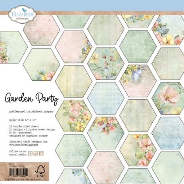 Elizabeth Craft Designs, Garden Party 12x12 Inch Patterned Cardstock Paper