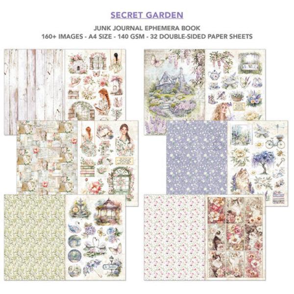 Ciao Bella, Secret Garden A4 Junk Journal Ephemera Book