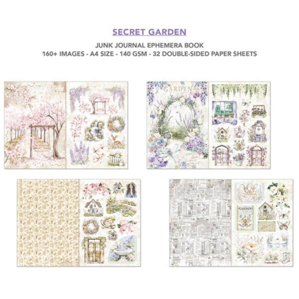 Ciao Bella, Secret Garden A4 Junk Journal Ephemera Book