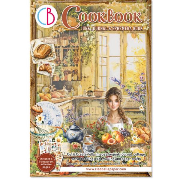 Ciao Bella, Cookbook A4 Junk Journal Ephemera Book