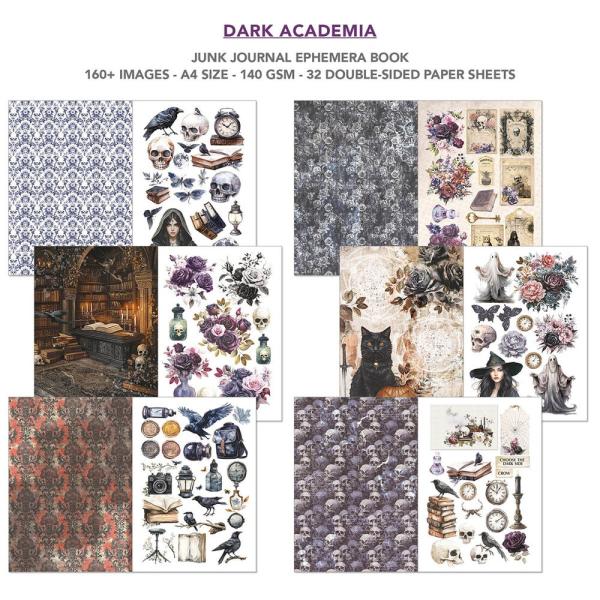 Ciao Bella, Dark Academia A4 Junk Journal Ephemera Book