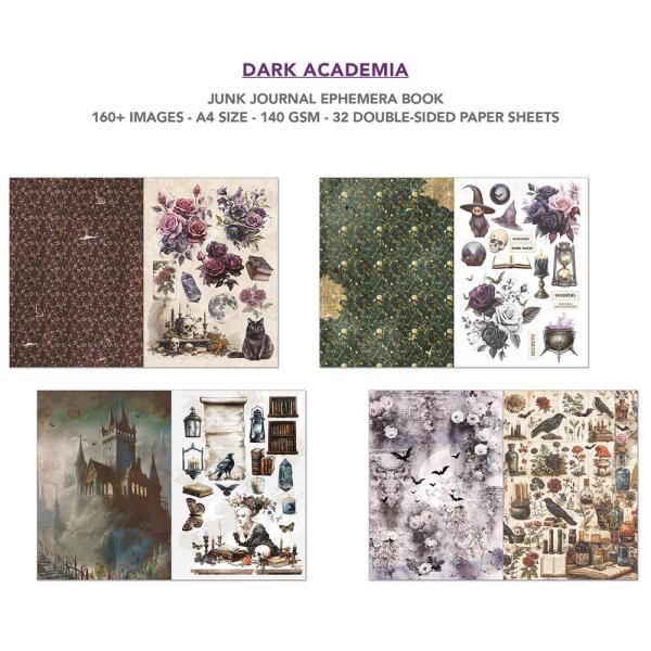 Ciao Bella, Dark Academia A4 Junk Journal Ephemera Book