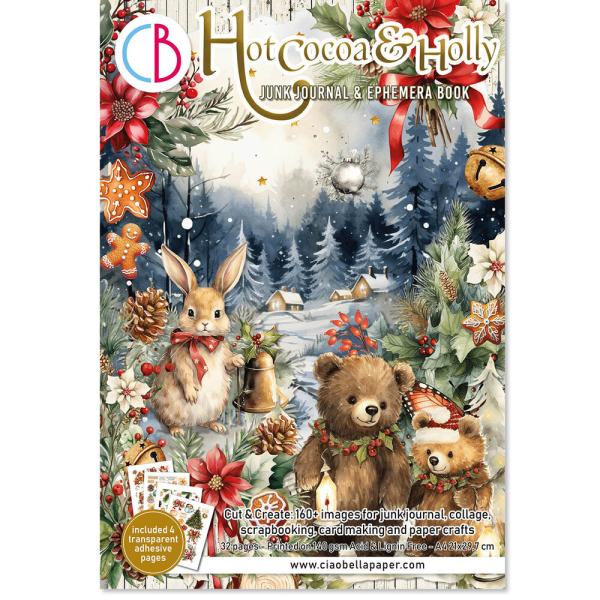 Ciao Bella, Hot Cocoa & Holly A4 Junk Journal Ephemera Book
