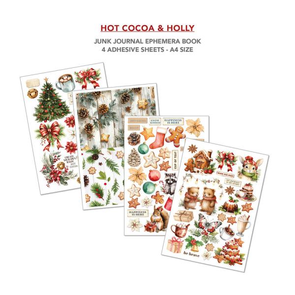 Ciao Bella, Hot Cocoa & Holly A4 Junk Journal Ephemera Book