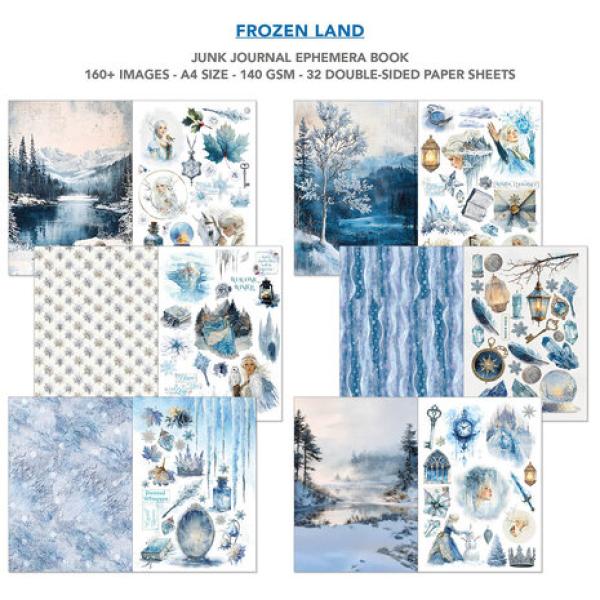 Ciao Bella, Frozen Land A4 Junk Journal Ephemera Book