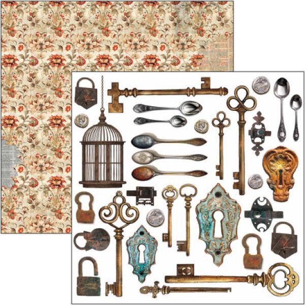 Ciao Bella, Cabinet of Curiosities 6x6 Inch Fussy Cut Pad