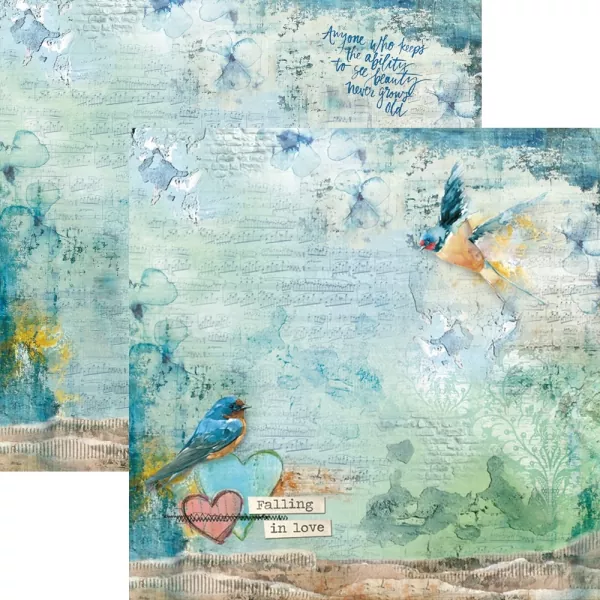 Scrapbooking Paper Sheet Falling in Love, Ciao Bella