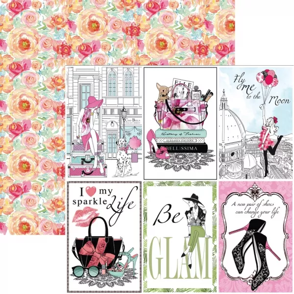 Scrapbooking Paper Sheet Accessories, Ciao Bella