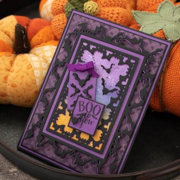 Crafters Companion, Halloween Nesting Cutting & Embossing Die Creepy Bats
