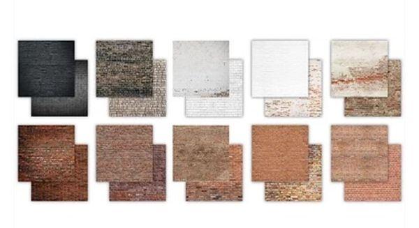 Craft Consortium, Essential Craft Papers 6x6 Inch Paper Pad Brick Textures