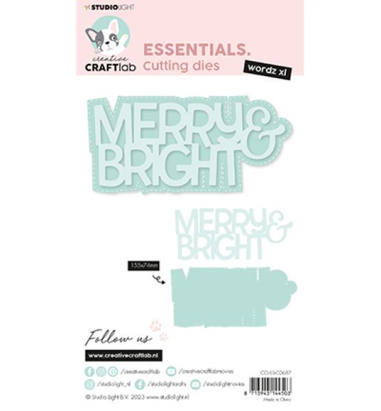 CraftLab • Die Wordz XL Merry and Bright Essentials nr.687