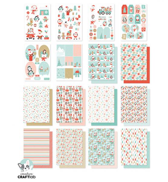 CraftLab, Paper pad Santa stop here Essentials nr.35