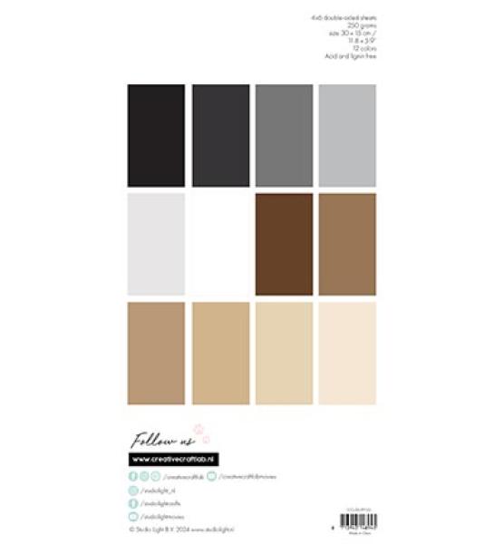 CraftLab • Paper Pad Brown and grey Essentials nr.135