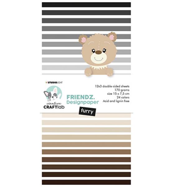 CraftLab, Paper pad Furry browns Friendz nr.65