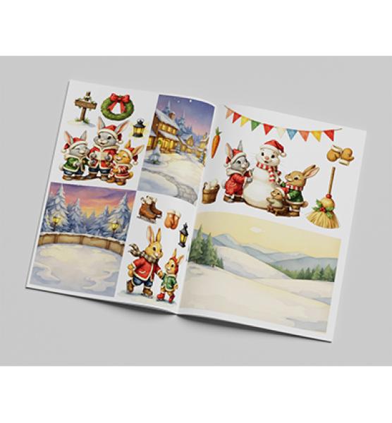 Creatief Art, Snowy Bunnies Boek, Creative Cut Outs