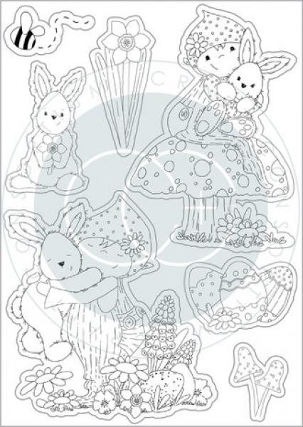 Craft Consortium, Let Spring Begin Clear Stamps Bunny