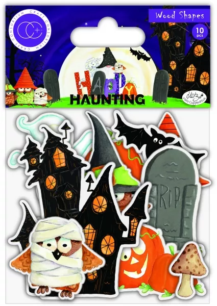 Craft Consortium Happy Haunting - Printed Wooden Ephemera