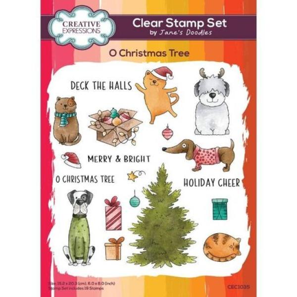 Creative Expressions, Jane's Doodles Clear Stamp Set O Christmas Tree